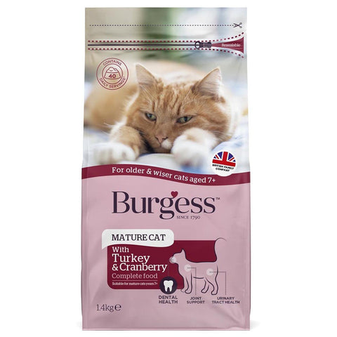 Burgess Mature Cat Turk & Cran 1.4kg