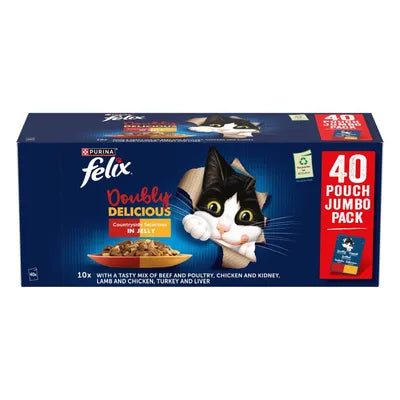 Felix doubly delicious countryside selection 40 pouches 40x85g