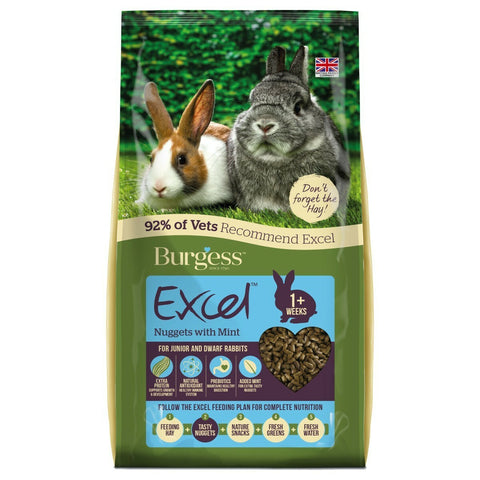 Burgess Excel junior dwarf rabbit nuggets 1.5kg