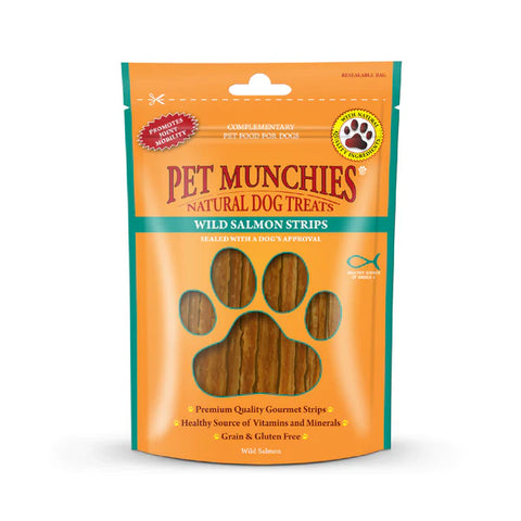 Pet Munchies wild salmon strips 80g
