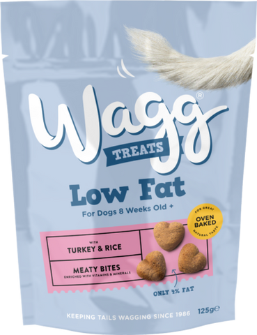 Wagg low fat turkey treats 125g