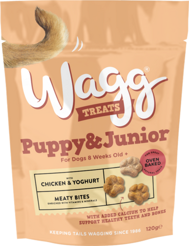 Wagg puppy/junior chicken & yoghurt treats 125g