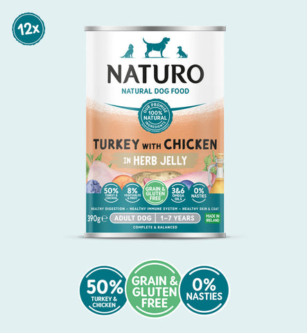Naturo Turkey/chicken jelly can 390g