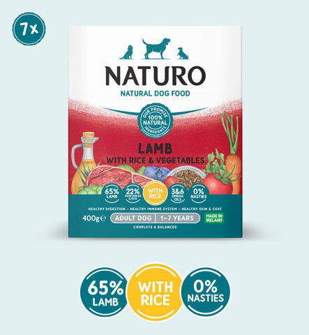 Naturo Lamb/rice/veg tray 400g