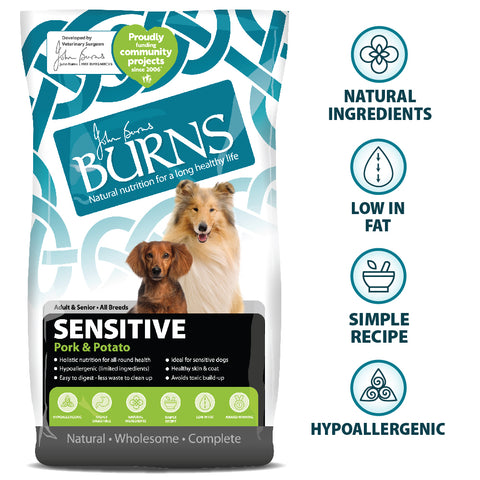 Burns sensitive pork & potato 2kg