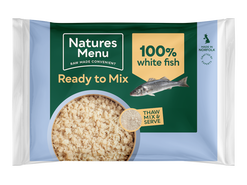 Natures menu ready to mix block white fish 400g