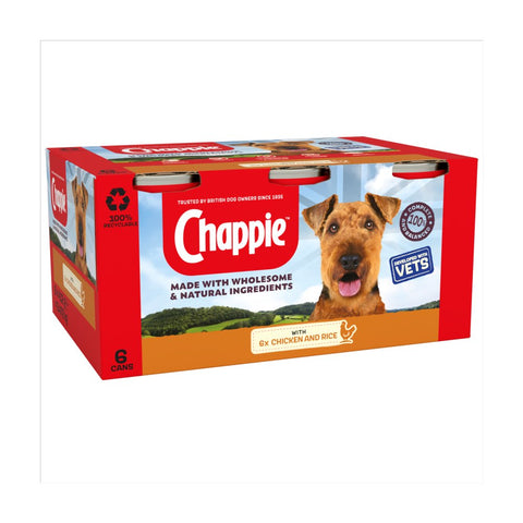 Chappie chicken & rice 6 x 412g