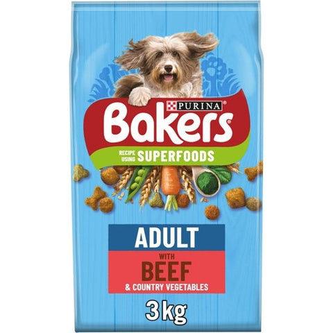 Bakers superfoods beef & veg 3kg