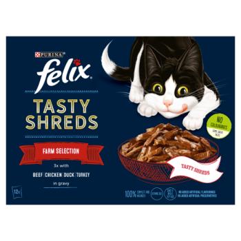 Felix Tasty Shreds Farm Sel 12 pck 960g