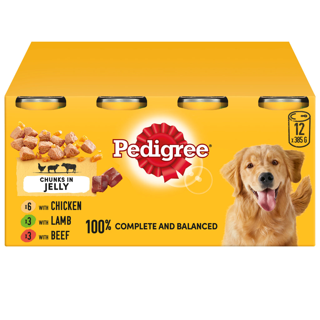 Pedigree jelly cans x12 12x385g
