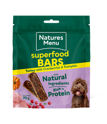 Natures Menu Country hunter superfood bars turkey/cranberry 70g