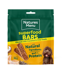 Natures Menu Country hunter superfood bars chicken with coconut 70g