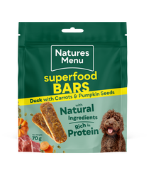 Natures Menu Country hunter superfood bars duck/carrot 70g