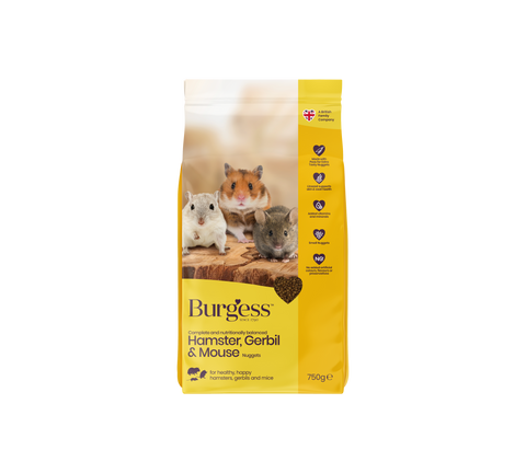 Burgess hamster, gerbil & mouse 750g