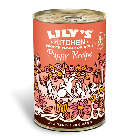Lilys Kitchen Puppy Chick/Pot/Carr Can 400g