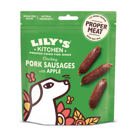 Lilys kitchen pork sausages and apple 70g