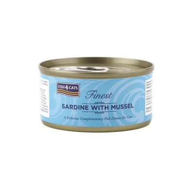 Fish4Cats Sardine with Mussel Can 70g