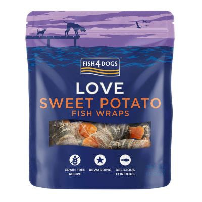 Fish4Dogs sweet potato fish wraps 100g