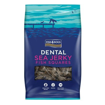 Fish4Dogs Dental jerky fish squares 115g