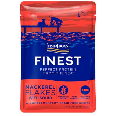 Fish4dogs pouch x6 mackerel flakes 600g