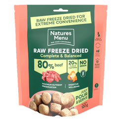 Natures menu complete & balanced 80% beef freeze dried 120g