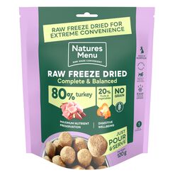 Natures Menu complete & balanced 80% turkey freeze dried 120g