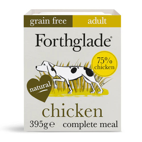 Forthglade grain free chicken/veg adult 1 yr + tray 395g