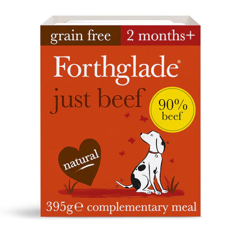 Forthglade just beef 2 months + tray 395g