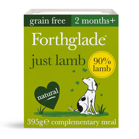 Forthglade grain free just lamb 2 months + tray 395g