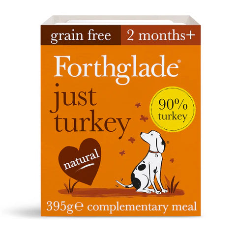 Forthglade grain free just turkey 2 months + tray 395g
