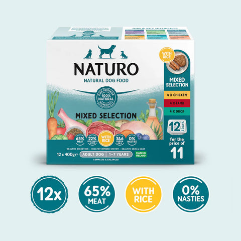 Naturo mixed selection 12 trays 12x400g