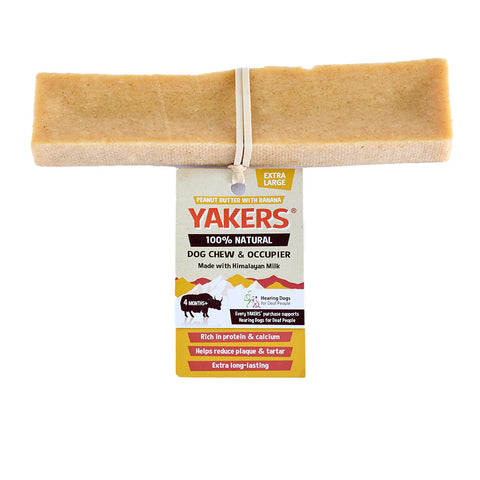 Yakers dog chew XL peanut butter & banana 150g