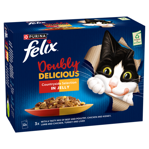 Felix doubly delicious countryside selection in jelly 1.02kg