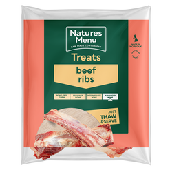 Natures menu frozen treats beef ribs x 2 500g