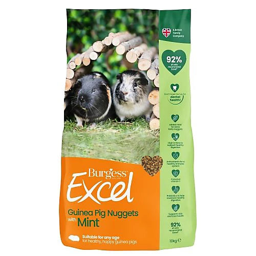 Burgess Excel Guinea Pig Nuggets with Mint 10kg