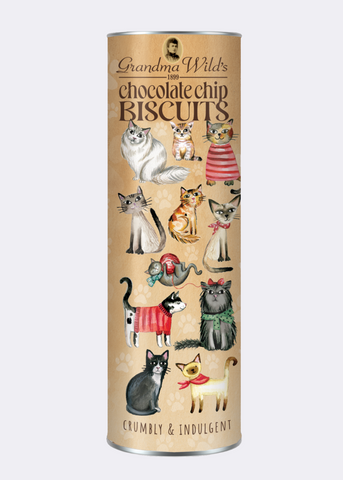 Cats in jumpers chocolate chip biscuits