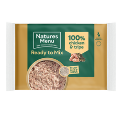 Natures menu ready to mix block chicken & tripe 400g