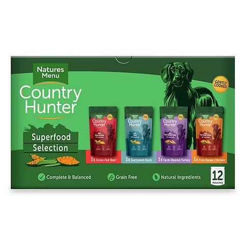 Natures Menu Country hunter super selection x12 pouch 12x150g