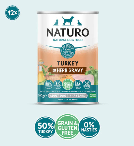 Naturo turkey in herb gravy can 390g