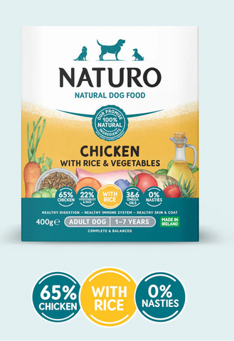 Naturo chicken & rice tray 400g