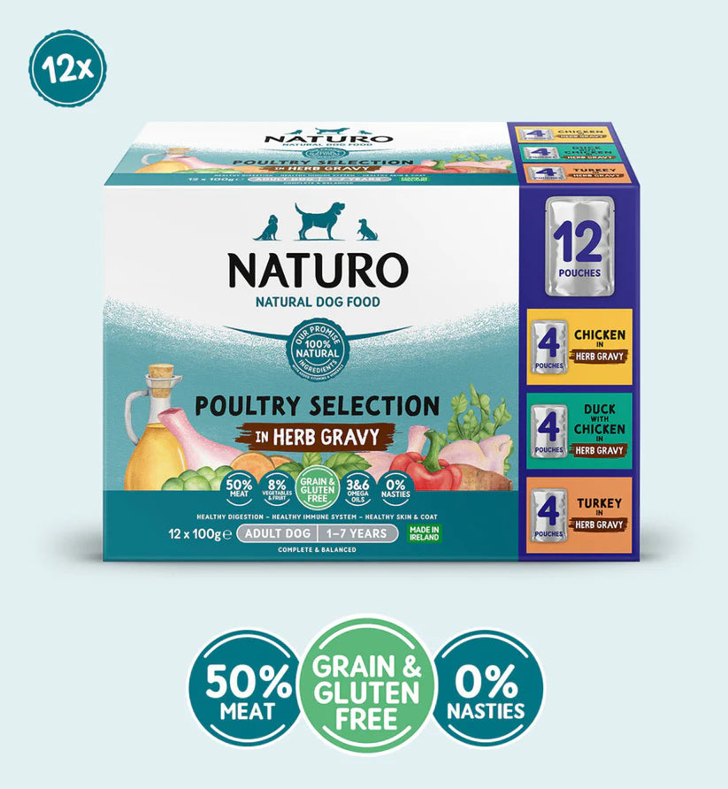 Naturo poultry selection pouches 12 x 100g
