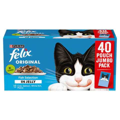 Felix original fish selection in jelly 40 pack 3.4kg