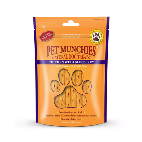 Pet Munchies chicken with blueberry 80g