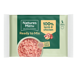 Natures menu ready to mix block lamb & chicken 400g