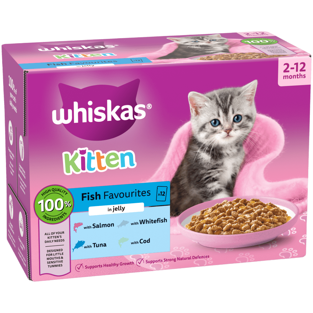 Whiskas Kitten Fish Favs 12 x pouch 12x85g