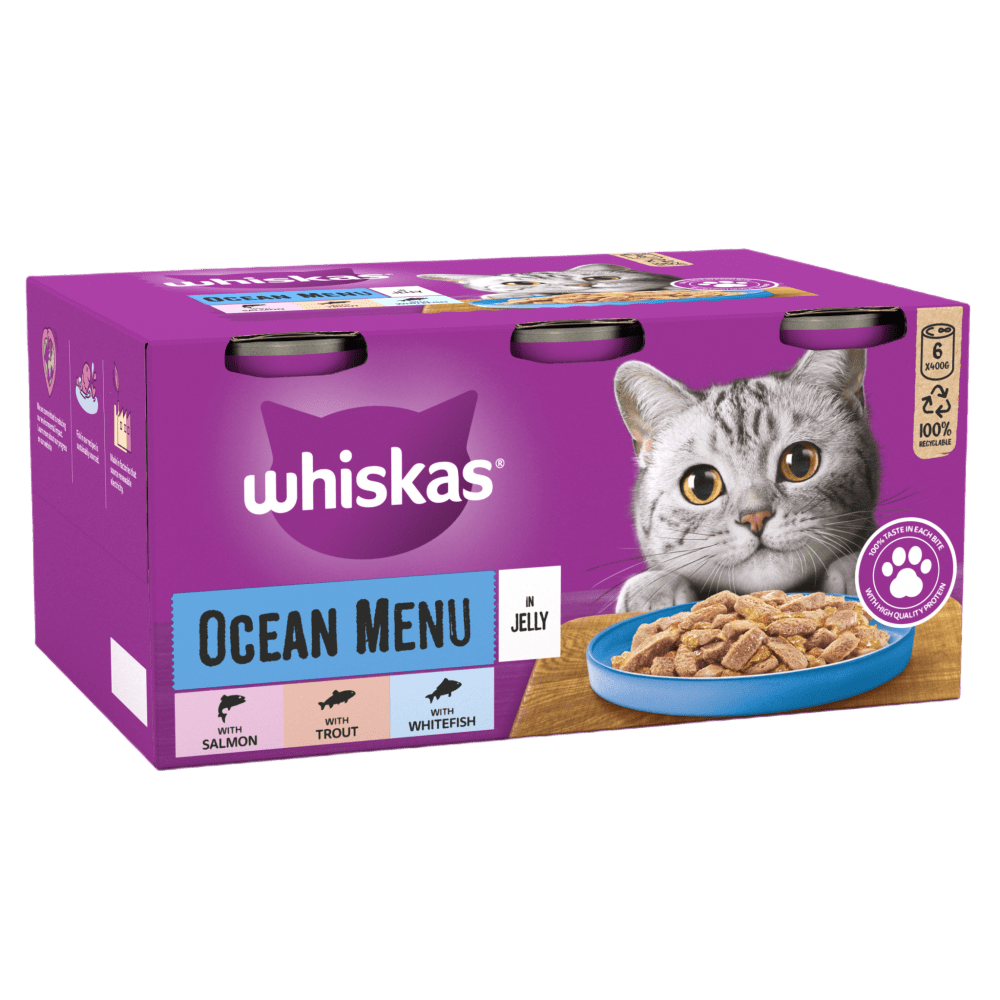 Whiskas 1+ Fish Sel in Jel 6 x Tin 6x400g