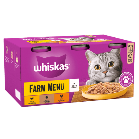 Whiskas Farm Menu in Jelly 6 x Tin 6x400g