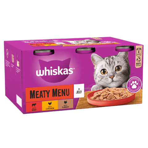 Whiskas 1+ Meaty Menu in Jelly 6 x tin 6x400g